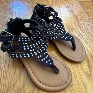 Stylish Black toddler Sandals, size 7